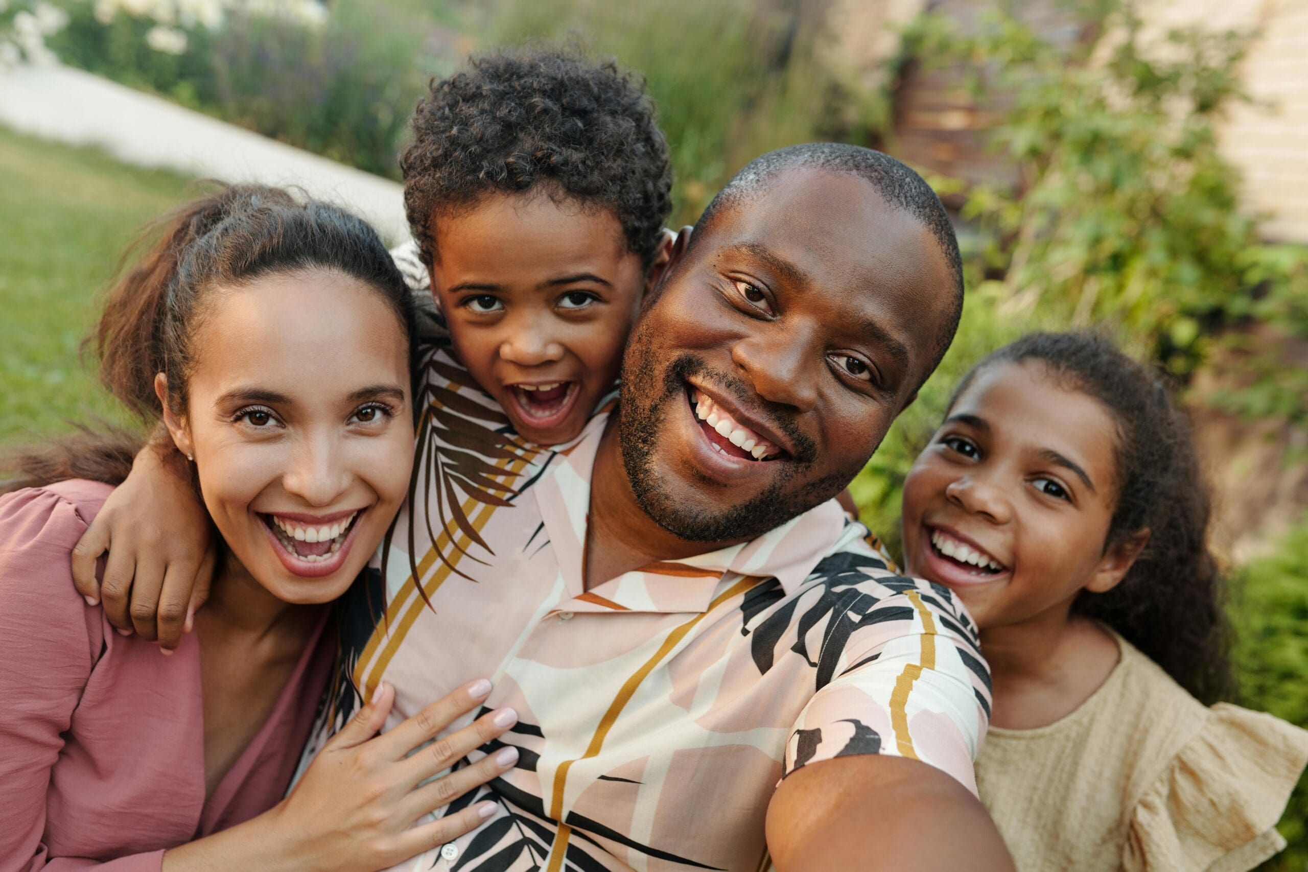 african american family smiling